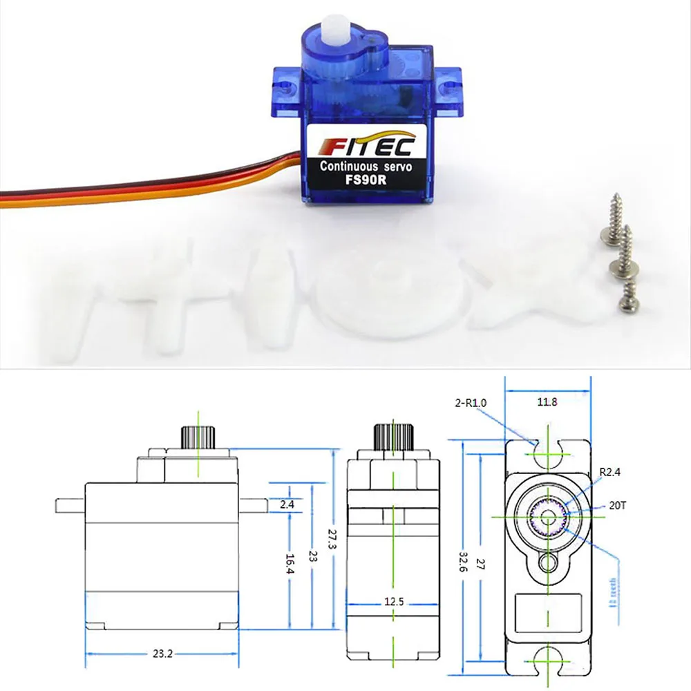 Feetech Mini FS90R Micro Servo - Rc Helicopter Servo recension och pris